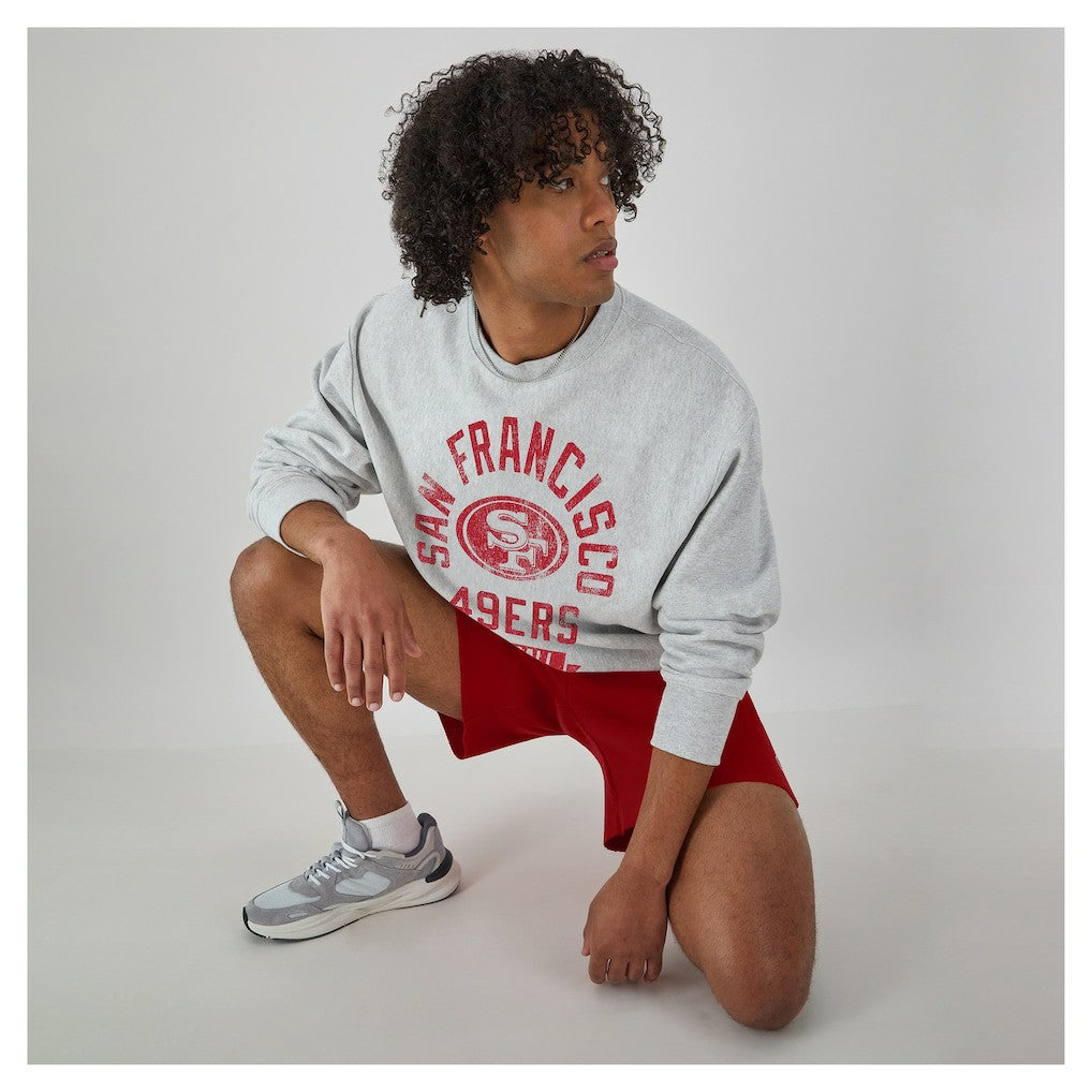 San Francisco 49ers Champion Reverse Weave Fleece Pullover Sweatshirt Heather Gray | NFL