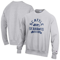 Seattle Seahawks Champion Reverse Weave Fleece Pullover Sweatshirt Heather Gray | NFL