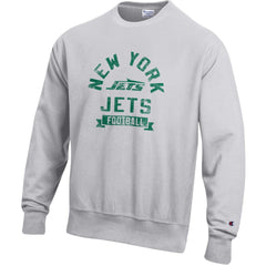 New York Jets Champion Reverse Weave Fleece Pullover Sweatshirt Heather Gray | NFL