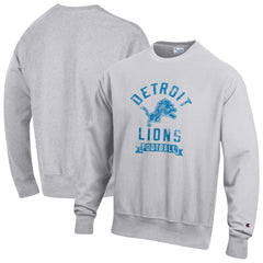 Detroit Lions Champion Reverse Weave Fleece Pullover Sweatshirt Heather Gray | NFL
