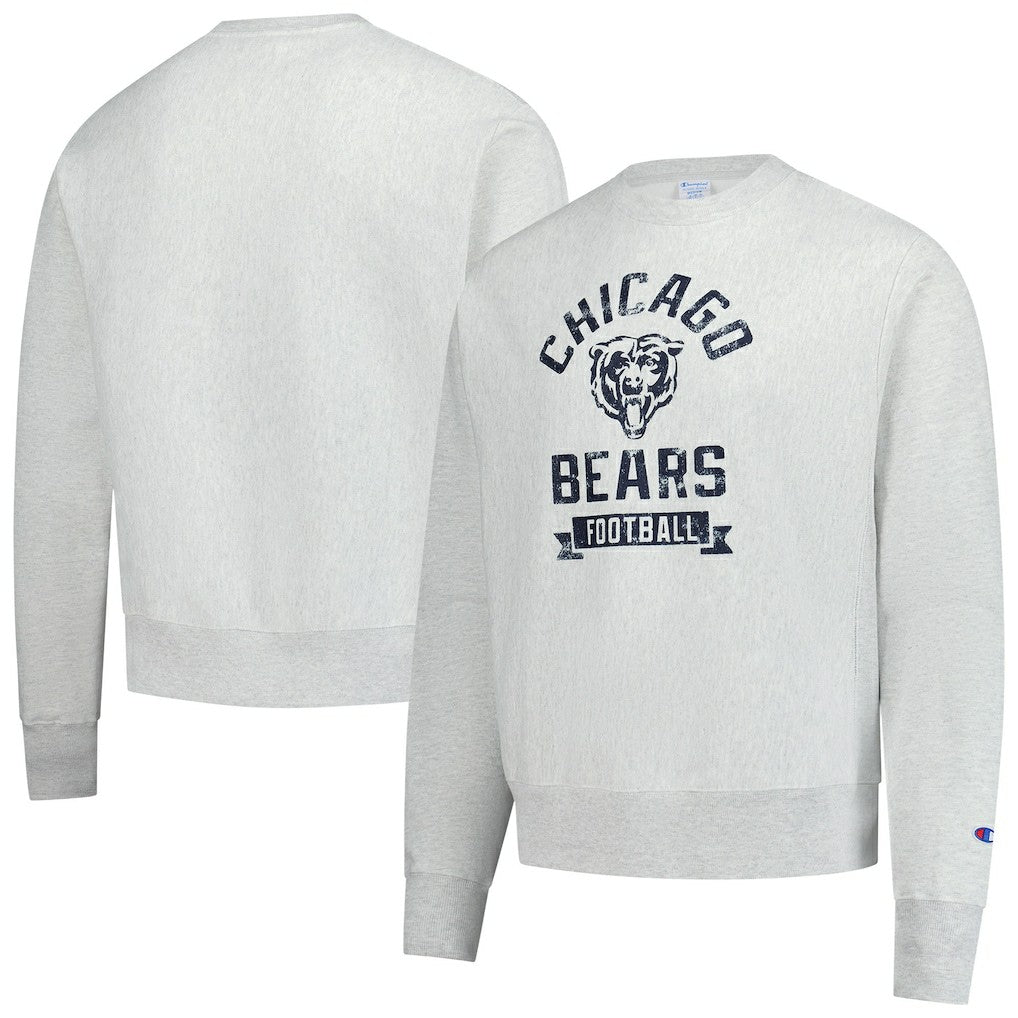 Chicago Bears Champion Reverse Weave Fleece Pullover Sweatshirt Heather Gray | NFL