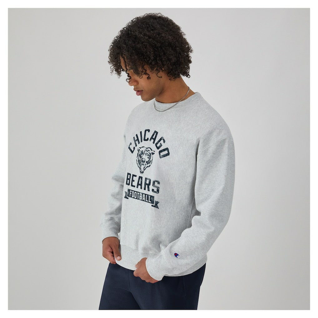 Chicago Bears Champion Reverse Weave Fleece Pullover Sweatshirt Heather Gray | NFL