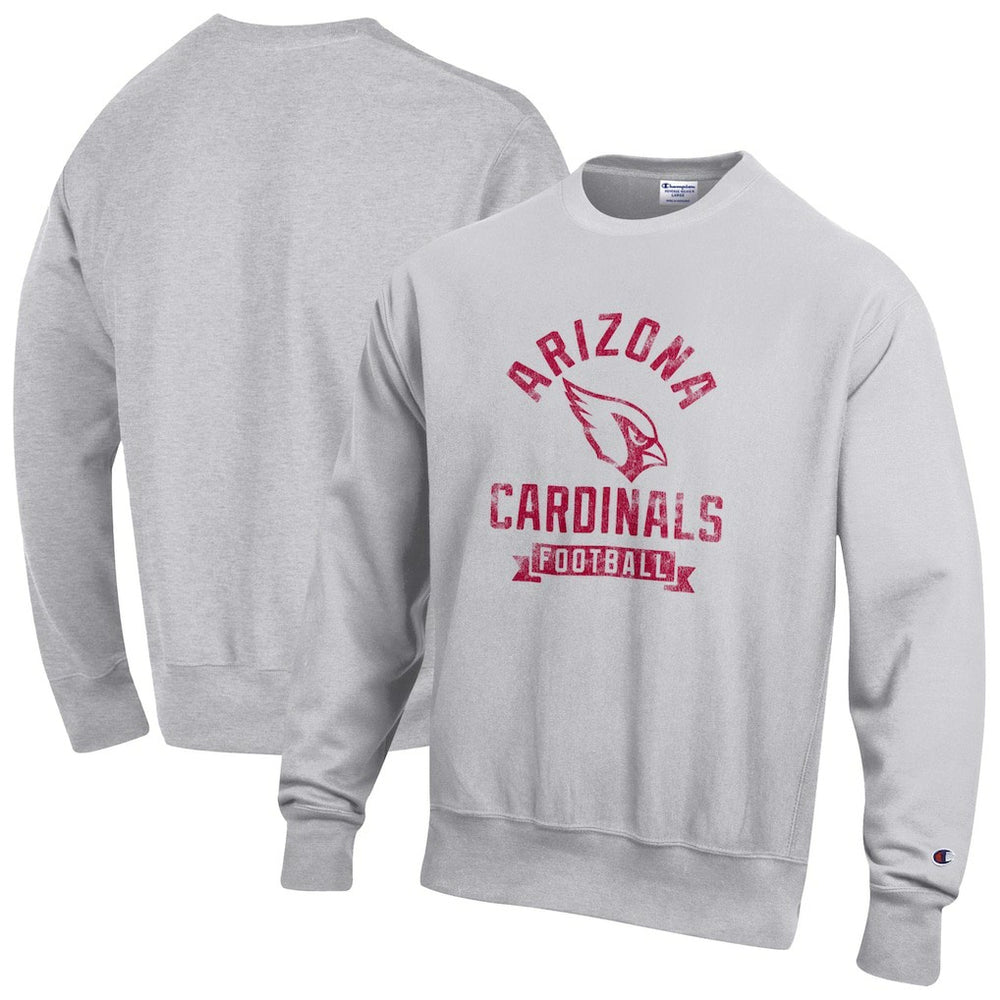 Arizona Cardinals Champion Reverse Weave Fleece Pullover Sweatshirt Heather Gray | NFL