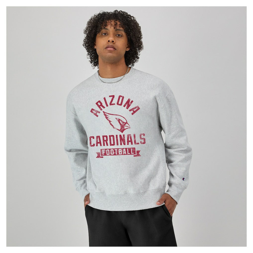 Arizona Cardinals Champion Reverse Weave Fleece Pullover Sweatshirt Heather Gray | NFL