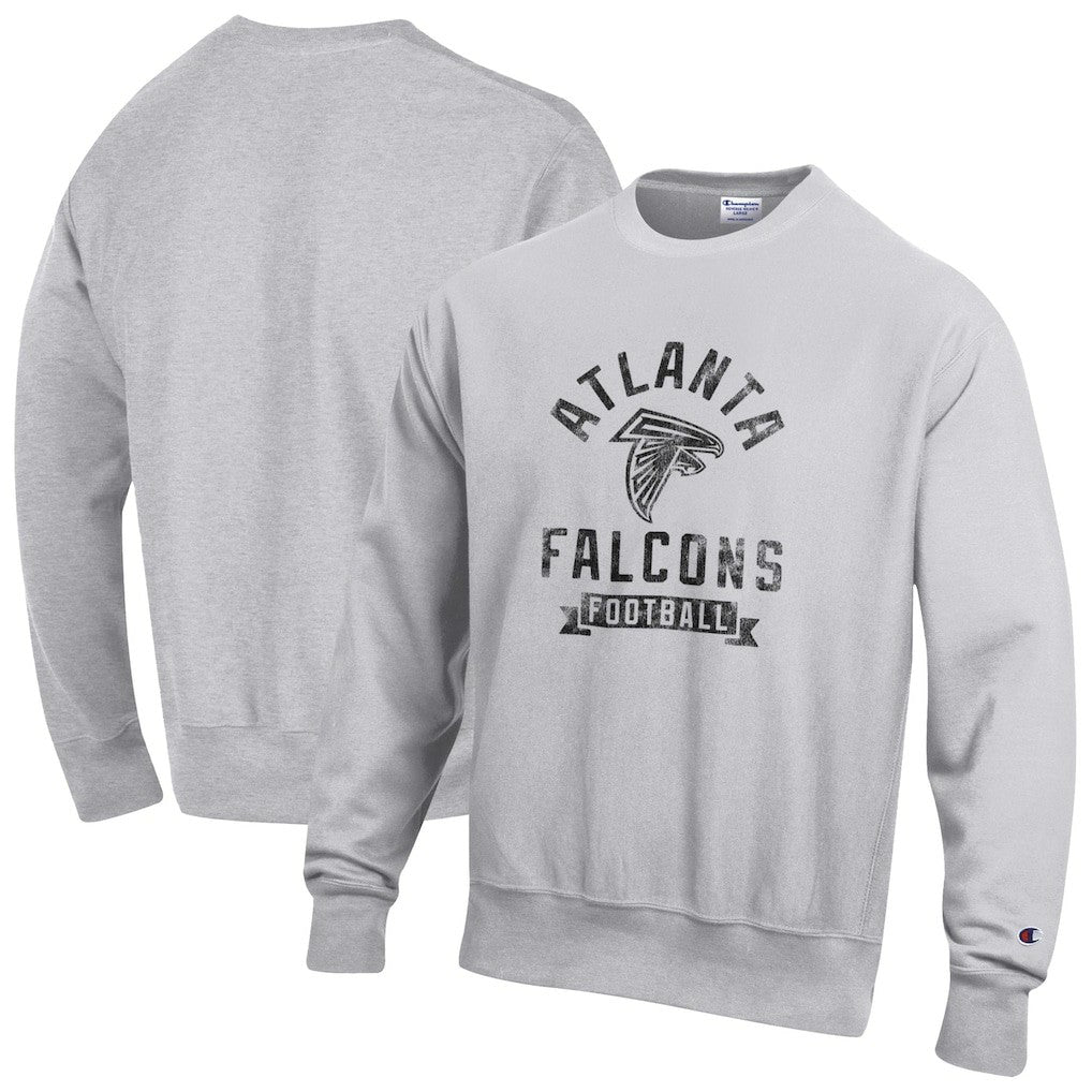 Atlanta Falcons Champion Reverse Weave Fleece Pullover Sweatshirt Heather Gray | NFL