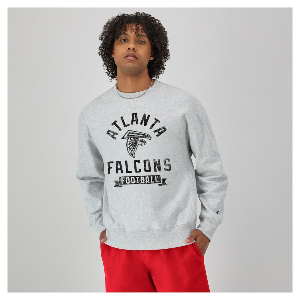Atlanta Falcons Champion Reverse Weave Fleece Pullover Sweatshirt Heather Gray | NFL
