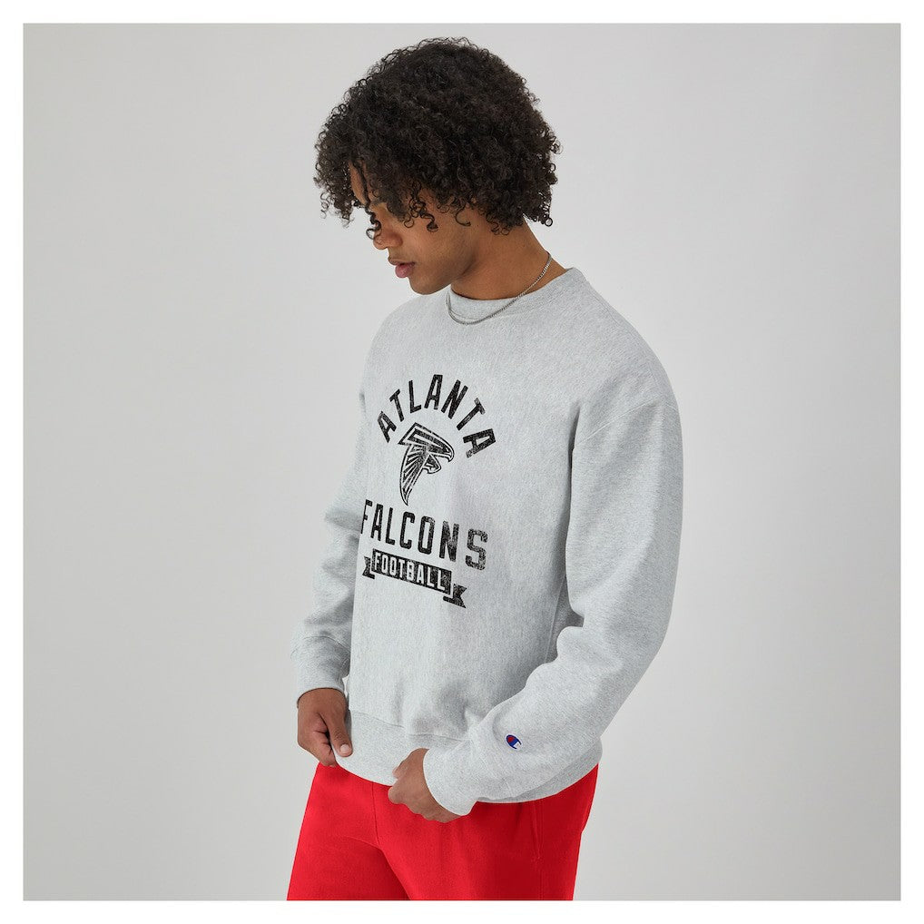 Atlanta Falcons Champion Reverse Weave Fleece Pullover Sweatshirt Heather Gray | NFL