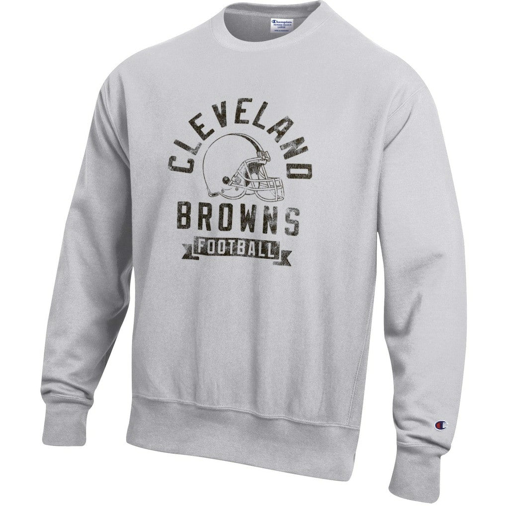 Cleveland Browns Champion Reverse Weave Fleece Pullover Sweatshirt Heather Gray | NFL