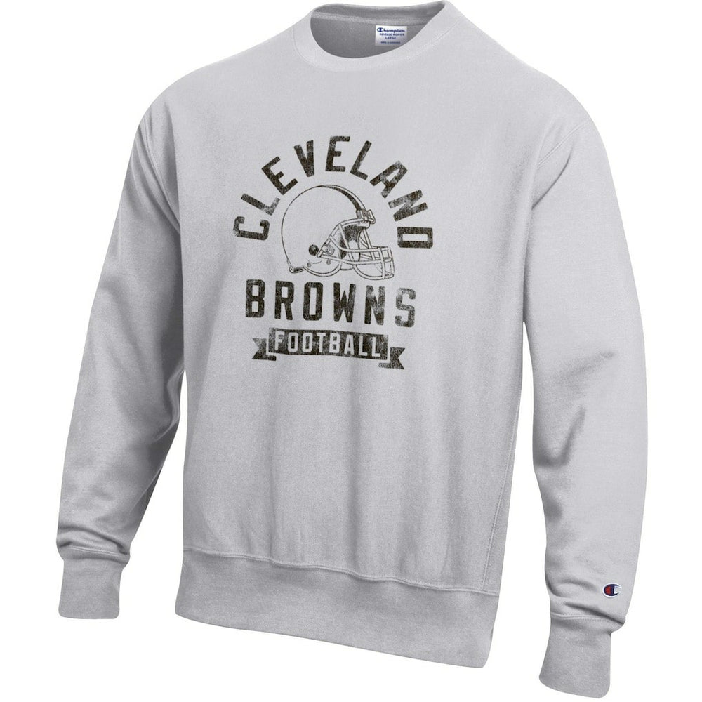 Cleveland Browns Champion Reverse Weave Fleece Pullover Sweatshirt Heather Gray | NFL