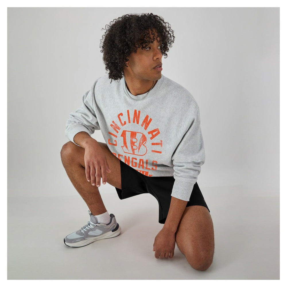 Cincinnati Bengals Champion Reverse Weave Fleece Pullover Sweatshirt Heather Gray | NFL