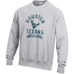 Houston Texans Champion Reverse Weave Fleece Pullover Sweatshirt Heather Gray | NFL