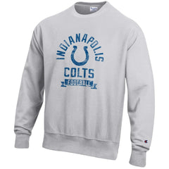 Indianapolis Colts Champion Reverse Weave Fleece Pullover Sweatshirt Heather Gray | NFL