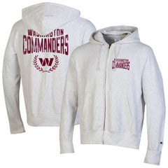 Washington Commanders Champion Reverse Weave Full-Zip Hoodie Heather Gray | NFL