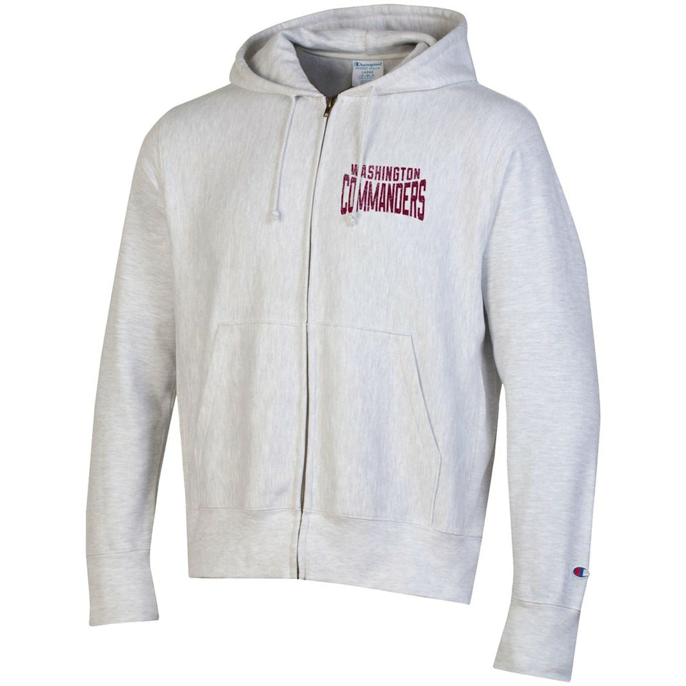 Washington Commanders Champion Reverse Weave Full-Zip Hoodie Heather Gray | NFL