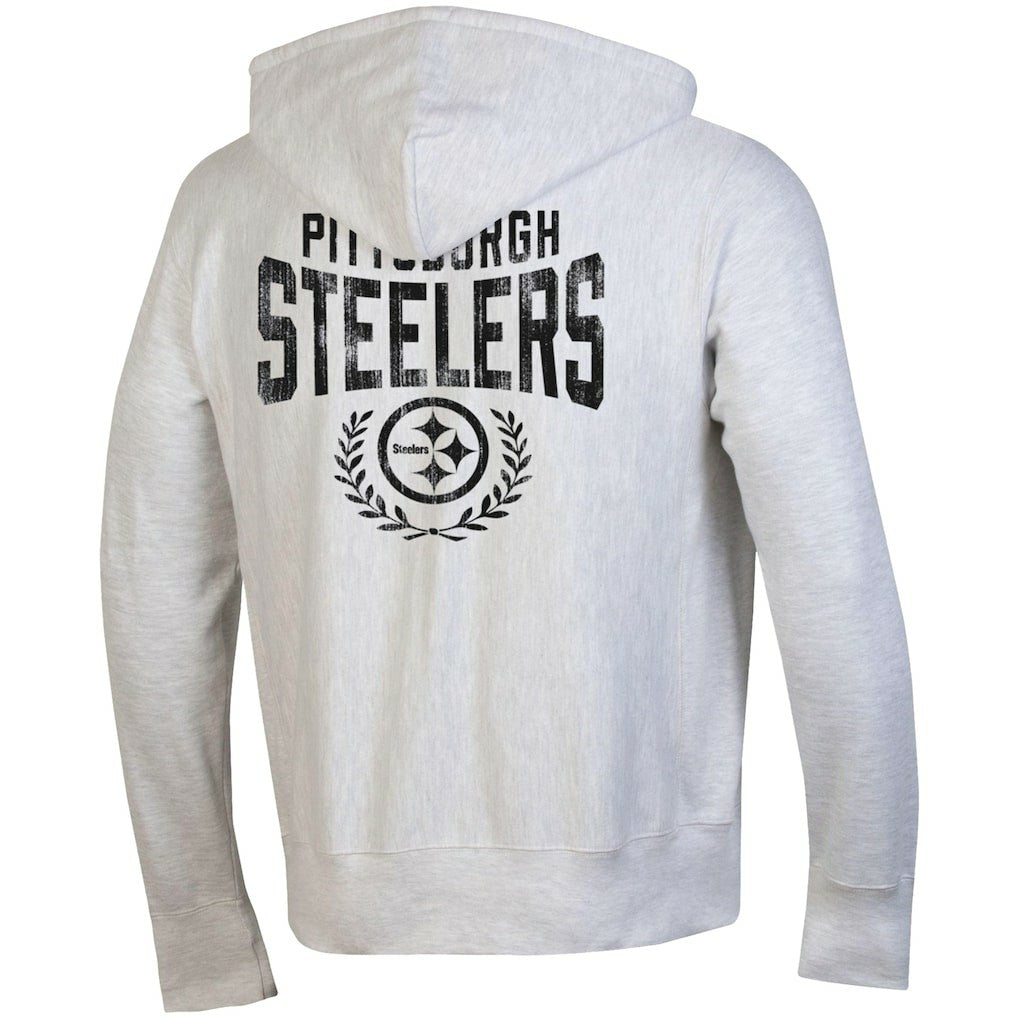 Pittsburgh Steelers Champion Reverse Weave Full-Zip Hoodie Heather Gray | NFL