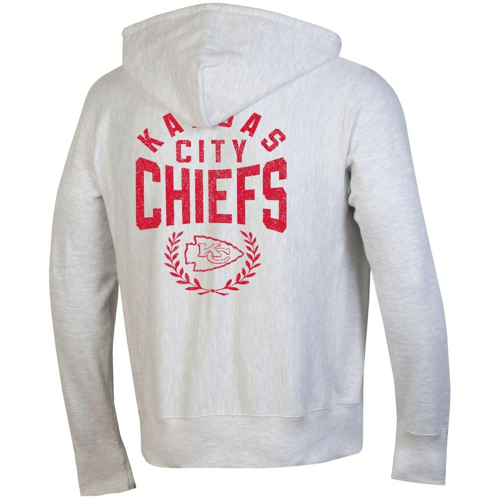 Kansas City Chiefs Champion Reverse Weave Full-Zip Hoodie Heather Gray | NFL