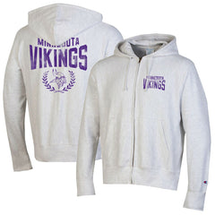 Minnesota Vikings Champion Reverse Weave Full-Zip Hoodie Heather Gray | NFL