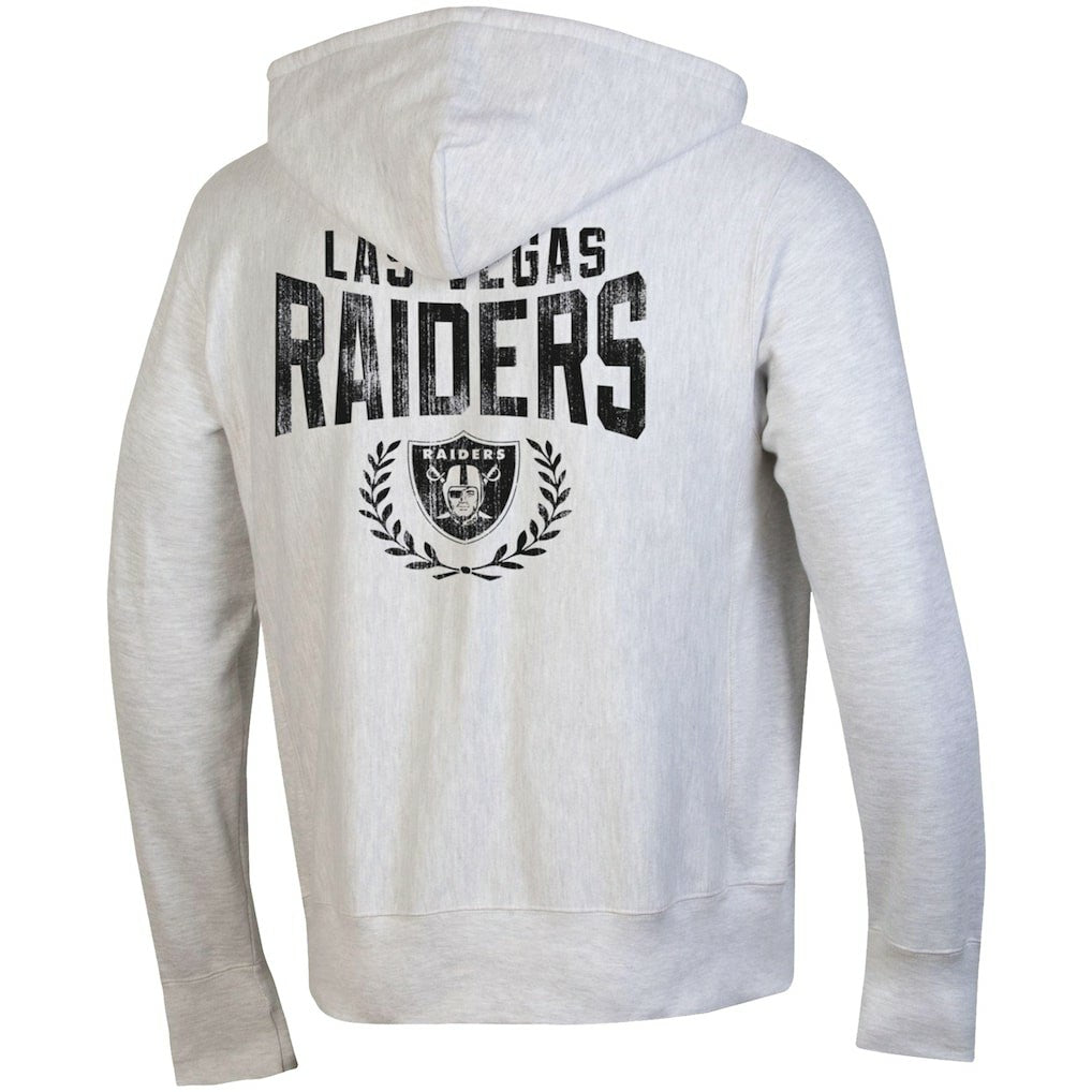 Las Vegas Raiders Champion Reverse Weave Full-Zip Hoodie Heather Gray | NFL