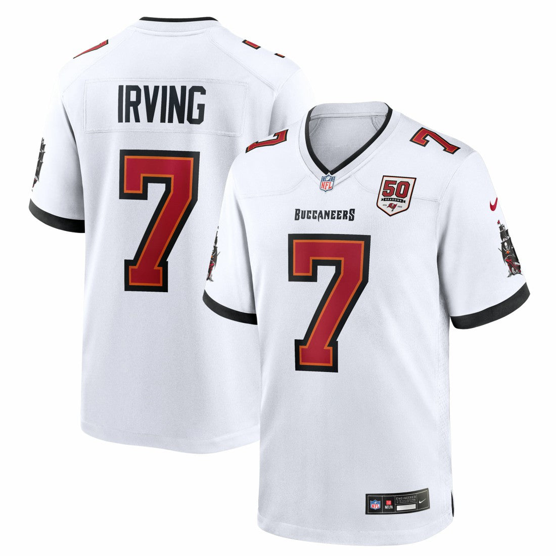 Bucky Irving Tampa Bay Buccaneers 50th Season White Game Jersey White | Nike for Sale