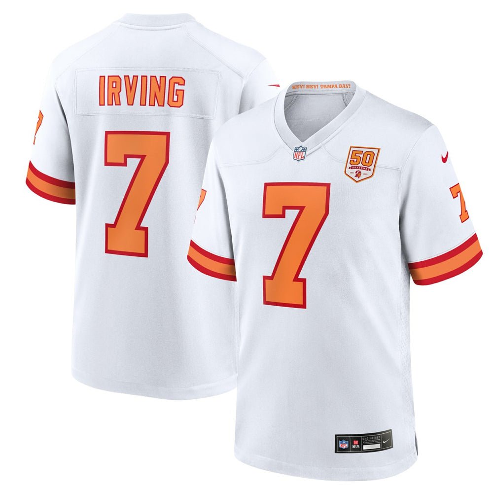 Bucky Irving '76 Tampa Bay Buccaneers 50th Season Game Jersey White | Nike for Sale