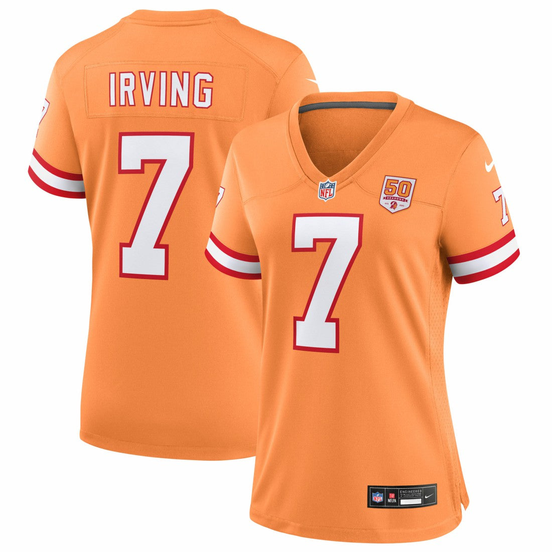 Bucky Irving Tampa Bay Buccaneers Women's 50th Season Game Jersey Creamsicle | Nike for Sale