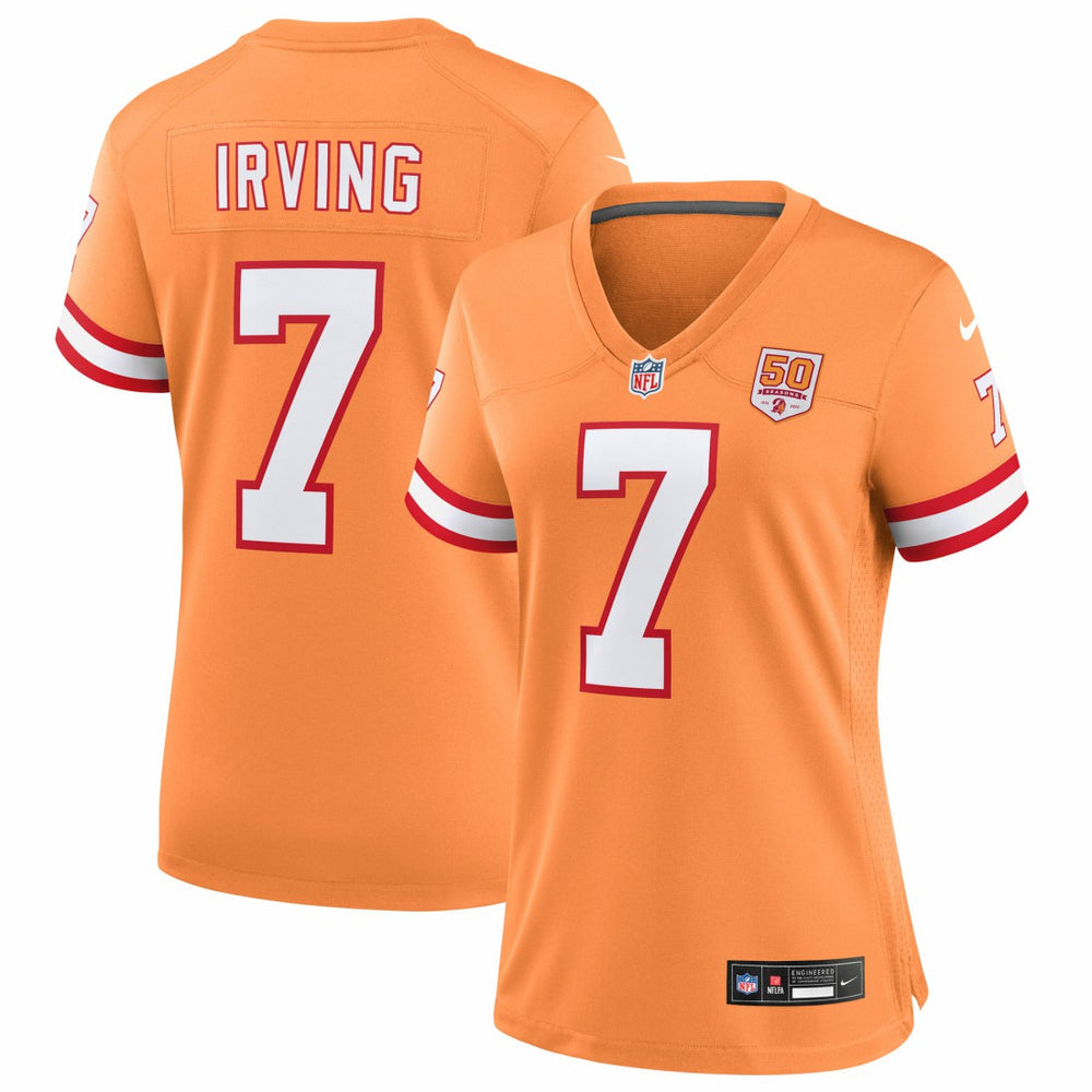 Bucky Irving Tampa Bay Buccaneers Women's 50th Season Game Jersey Creamsicle | Nike for Sale