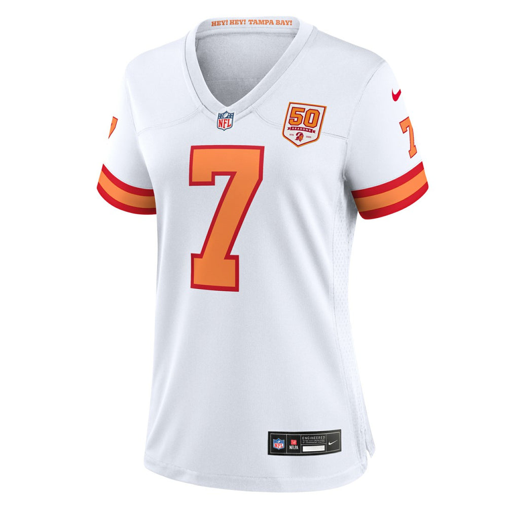 Bucky Irving '76 Tampa Bay Buccaneers Women's 50th Season Game Jersey White | Nike for Sale