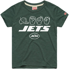New York Jets Homage Youth Love Sign x ASL 2.0 Tri-Blend T-Shirt Green | NFL