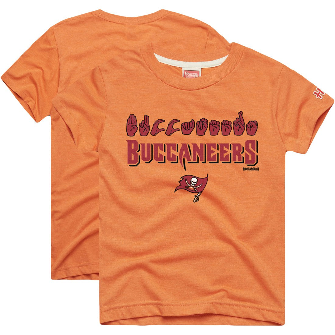 Tampa Bay Buccaneers Homage Youth Love Sign x ASL 2.0 Tri-Blend T-Shirt Orange | NFL