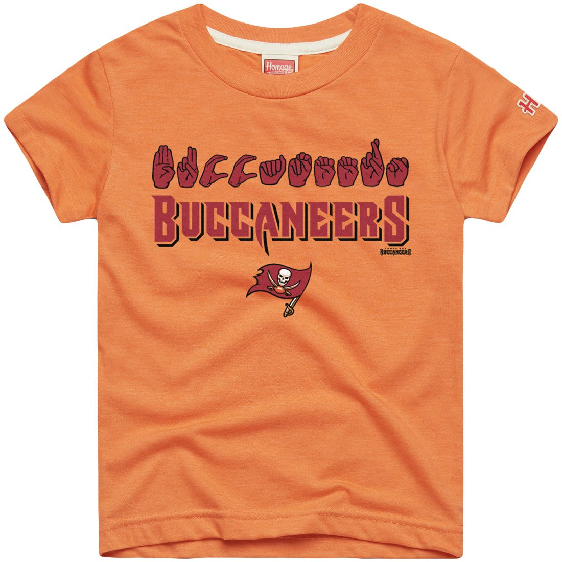 Tampa Bay Buccaneers Homage Youth Love Sign x ASL 2.0 Tri-Blend T-Shirt Orange | NFL