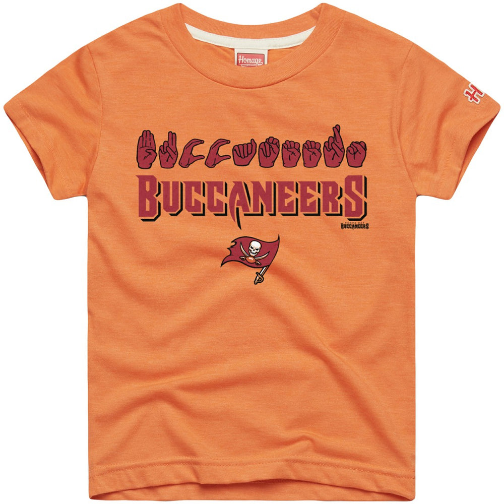 Tampa Bay Buccaneers Homage Youth Love Sign x ASL 2.0 Tri-Blend T-Shirt Orange | NFL