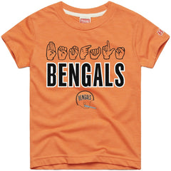 Cincinnati Bengals Homage Youth Love Sign x ASL 2.0 Tri-Blend T-Shirt Orange | NFL