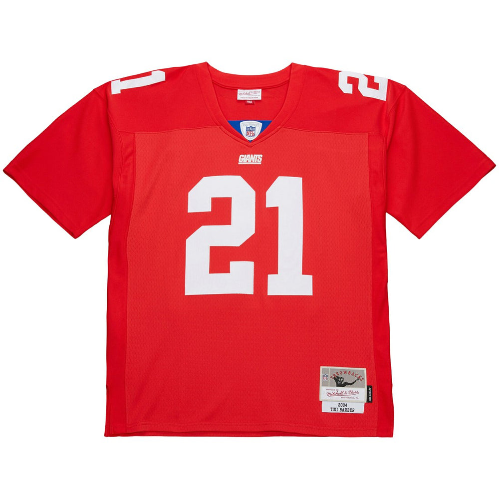 Tiki Barber New York Giants 2004 Legacy Replica Jersey Red | Mitchell & Ness