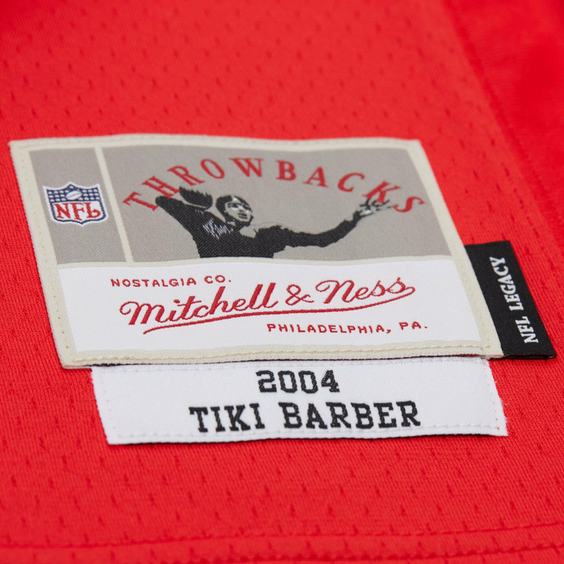 Tiki Barber New York Giants 2004 Legacy Replica Jersey Red | Mitchell & Ness