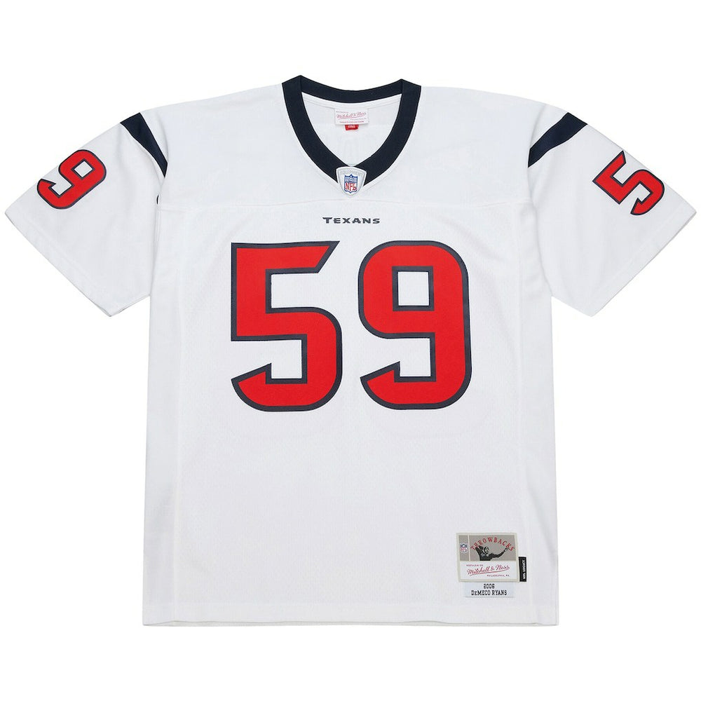 DeMeco Ryans Houston Texans 2006 Legacy Replica Jersey White | Mitchell & Ness