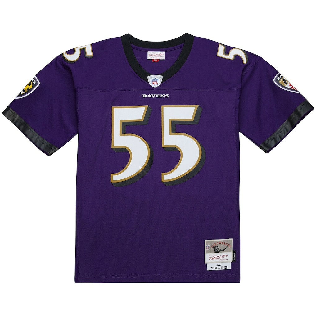 Terrell Suggs Baltimore Ravens 2003 Legacy Replica Jersey Purple | Mitchell & Ness