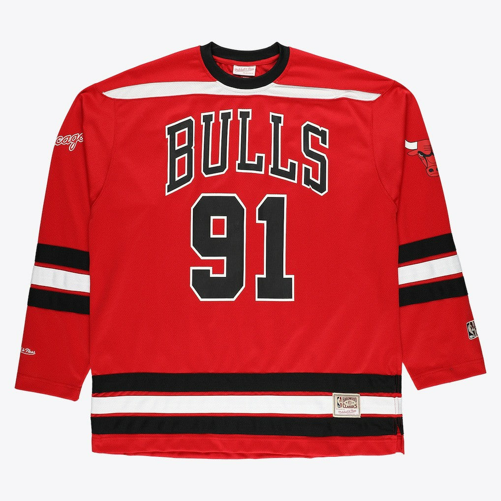 Dennis Rodman Chicago Bulls Big & Tall NBA Hockey Jersey Red - NBA
