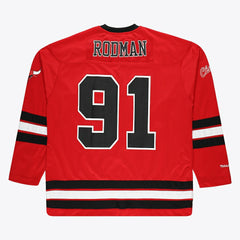 Dennis Rodman Chicago Bulls Big & Tall NBA Hockey Jersey Red - NBA