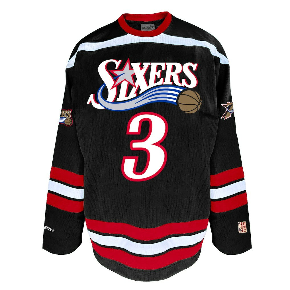 Allen Iverson Philadelphia 76ers Big & Tall NBA Hockey Jersey Black - NBA