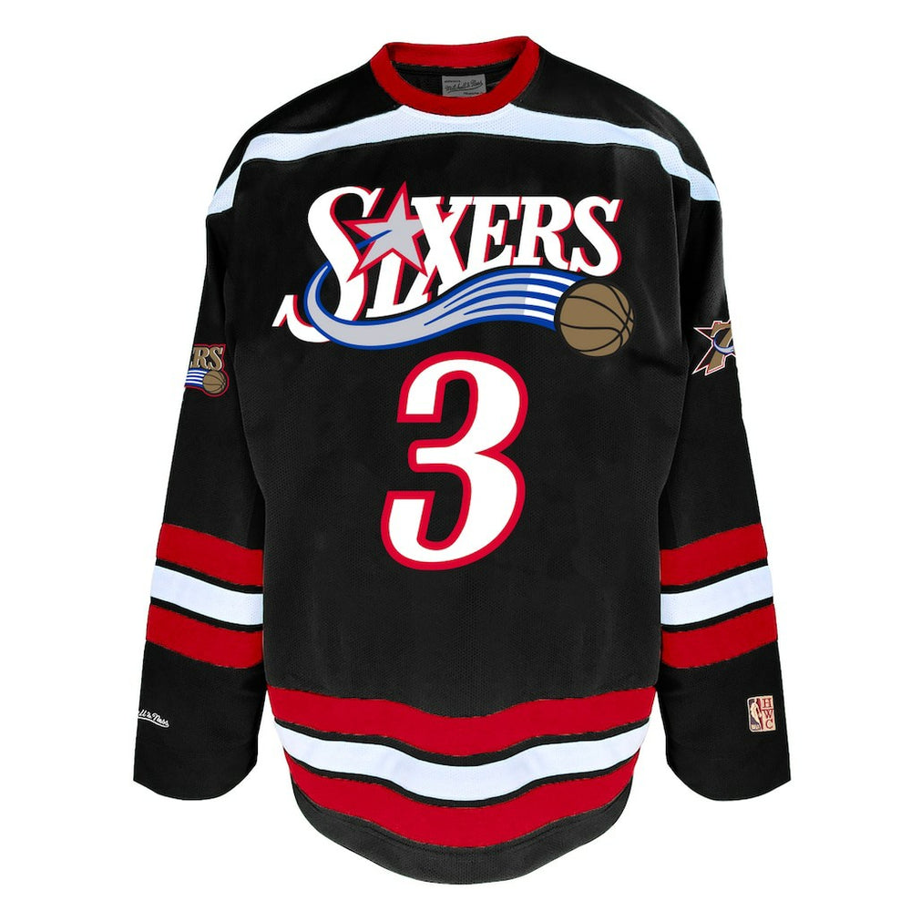 Allen Iverson Philadelphia 76ers Big & Tall NBA Hockey Jersey Black - NBA