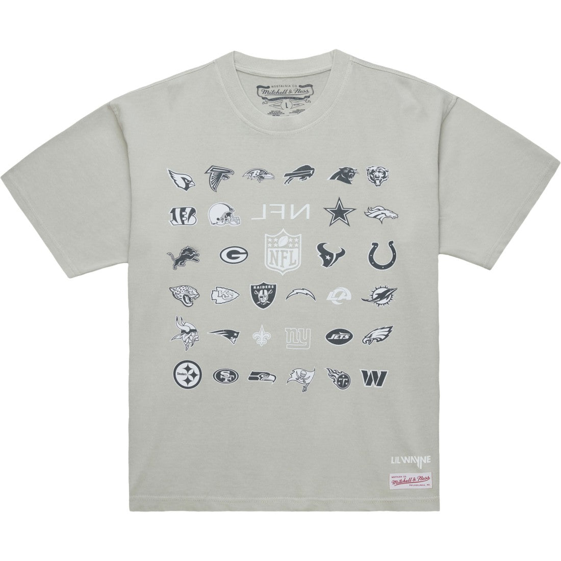 x NFL x Lil Wayne Carter VI T-Shirt Gray | Mitchell & Ness
