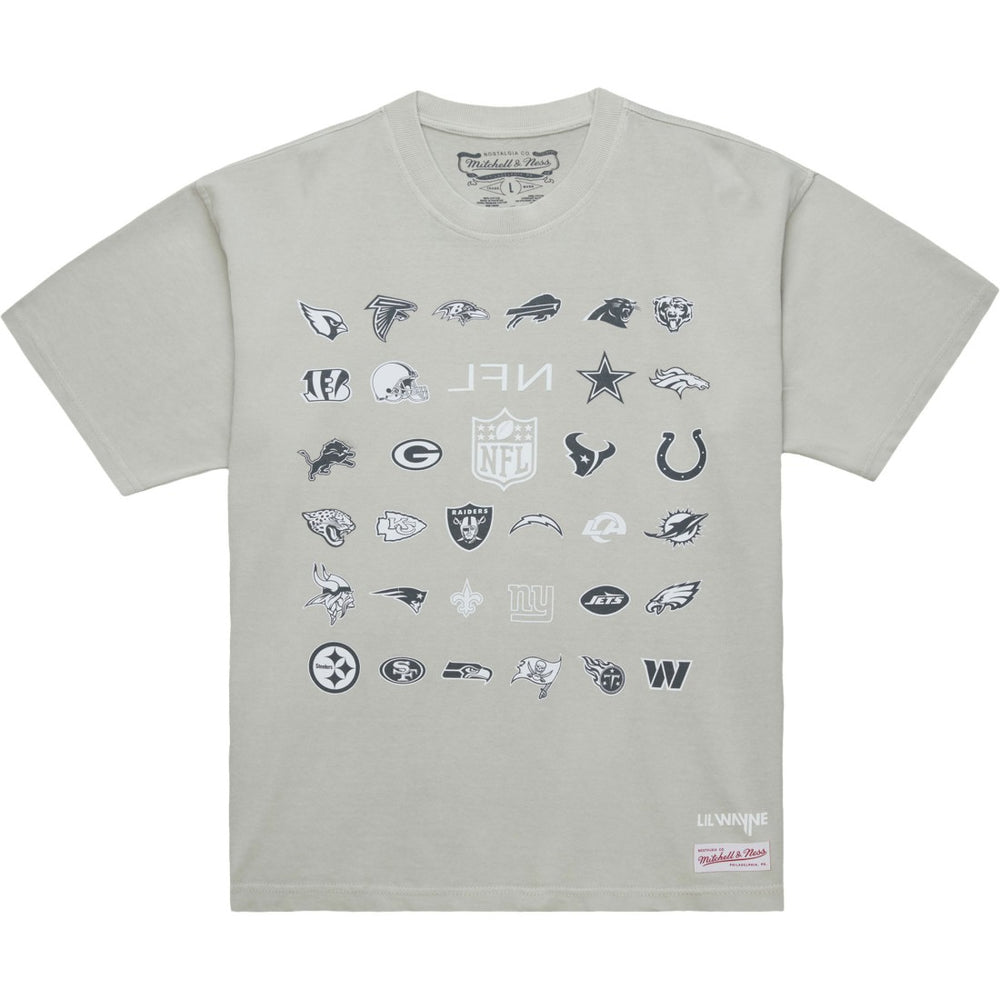 x NFL x Lil Wayne Carter VI T-Shirt Gray | Mitchell & Ness