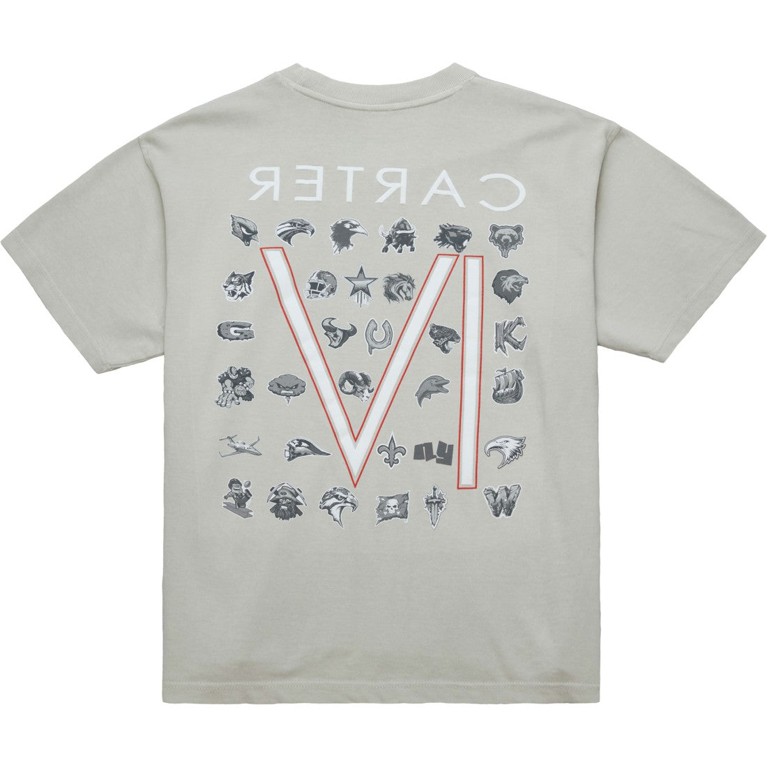 x NFL x Lil Wayne Carter VI T-Shirt Gray | Mitchell & Ness