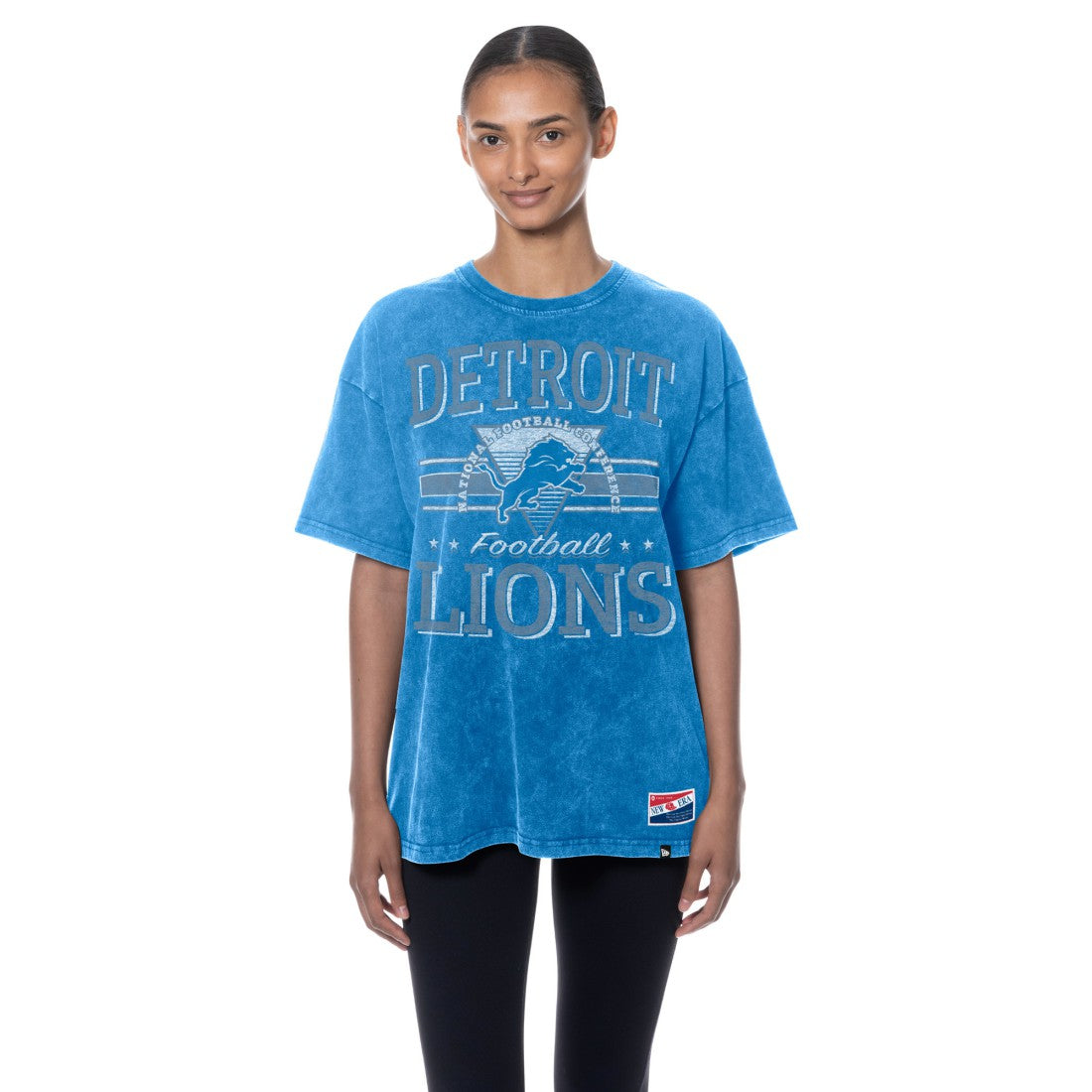 Detroit Lions New Era Women's Throwback Oversized T-Shirt Blue | NFL