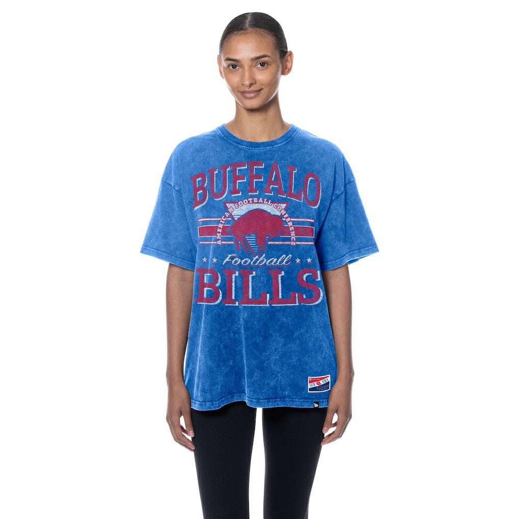 Buffalo Bills New Era Women's Throwback Oversized T-Shirt Royal | NFL