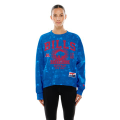 Buffalo Bills New Era Women's Throwback Oversized Boxy Sweatshirt Royal | NFL