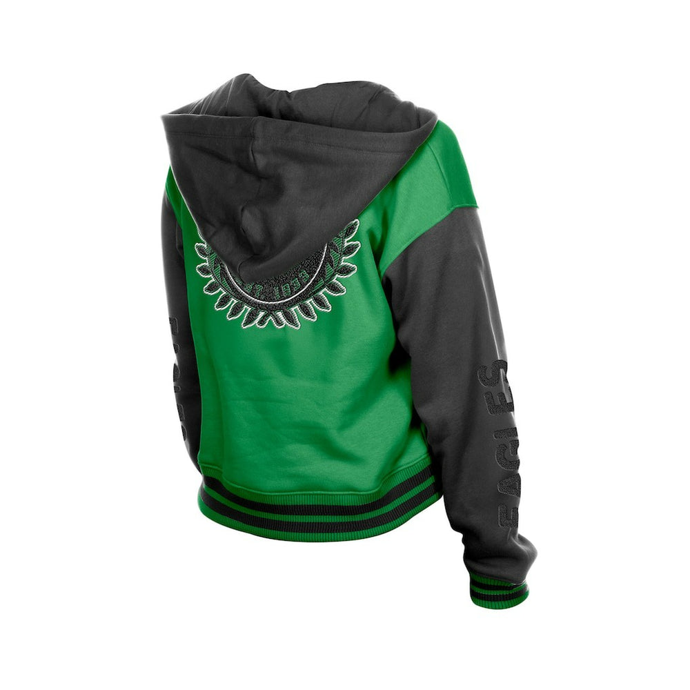 Philadelphia Eagles New Era Women's Throwback Full-Snap Hooded Jacket Kelly Green | NFL