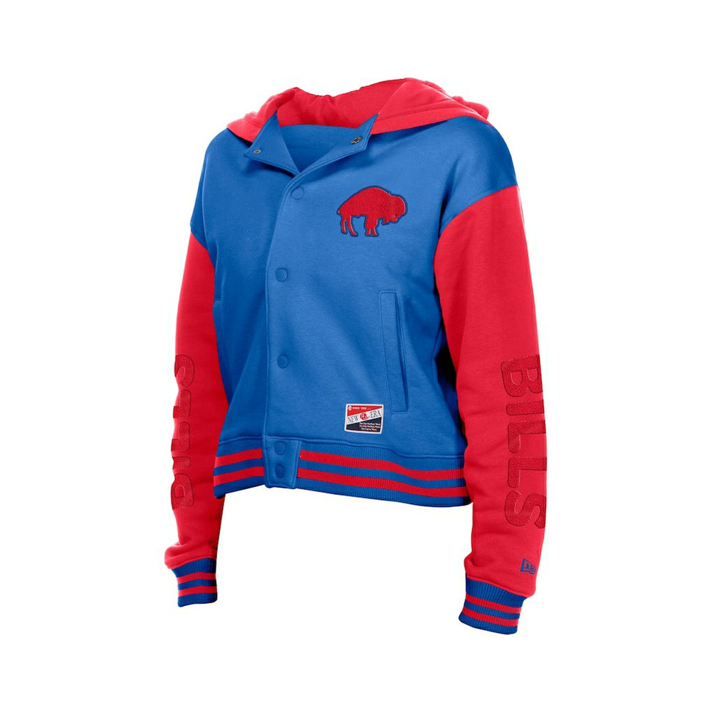 Buffalo Bills New Era Women's Throwback Full-Snap Hooded Jacket Royal | NFL