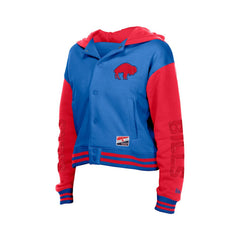 Buffalo Bills New Era Women's Throwback Full-Snap Hooded Jacket Royal | NFL