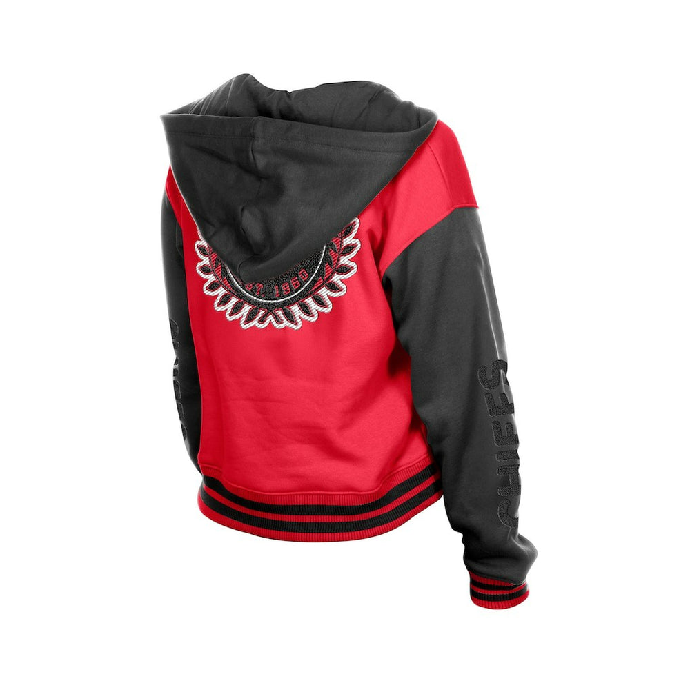Kansas City Chiefs New Era Women's Throwback Full-Snap Hooded Jacket Red | NFL
